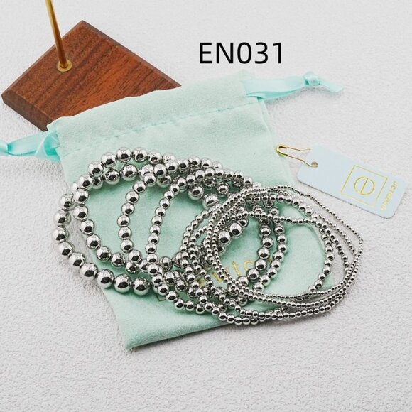 Enewton Platinum Bead Eight-Piece Bracelet Set - Picture 3 of 3